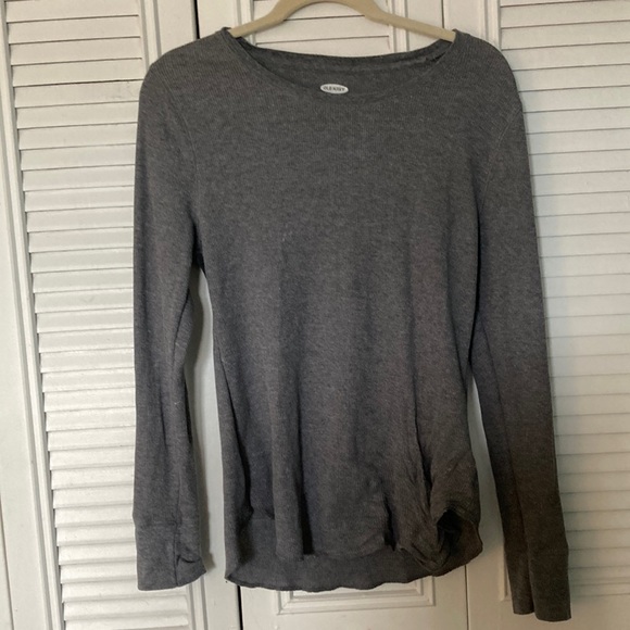 XL Grey Old Navy Long Sleeve Waffle Tee. - Picture 2 of 7